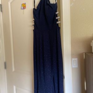 Royal blue sparkley prom dress